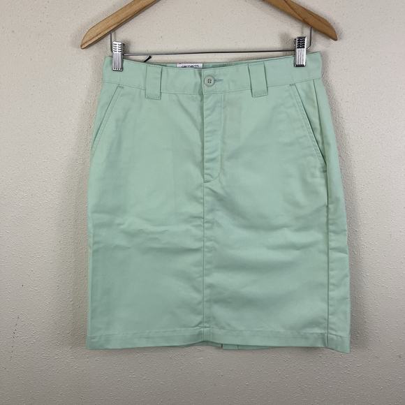 NWT Carhartt WIP Master Pencil Skirt Womens Size 27 Mint Green